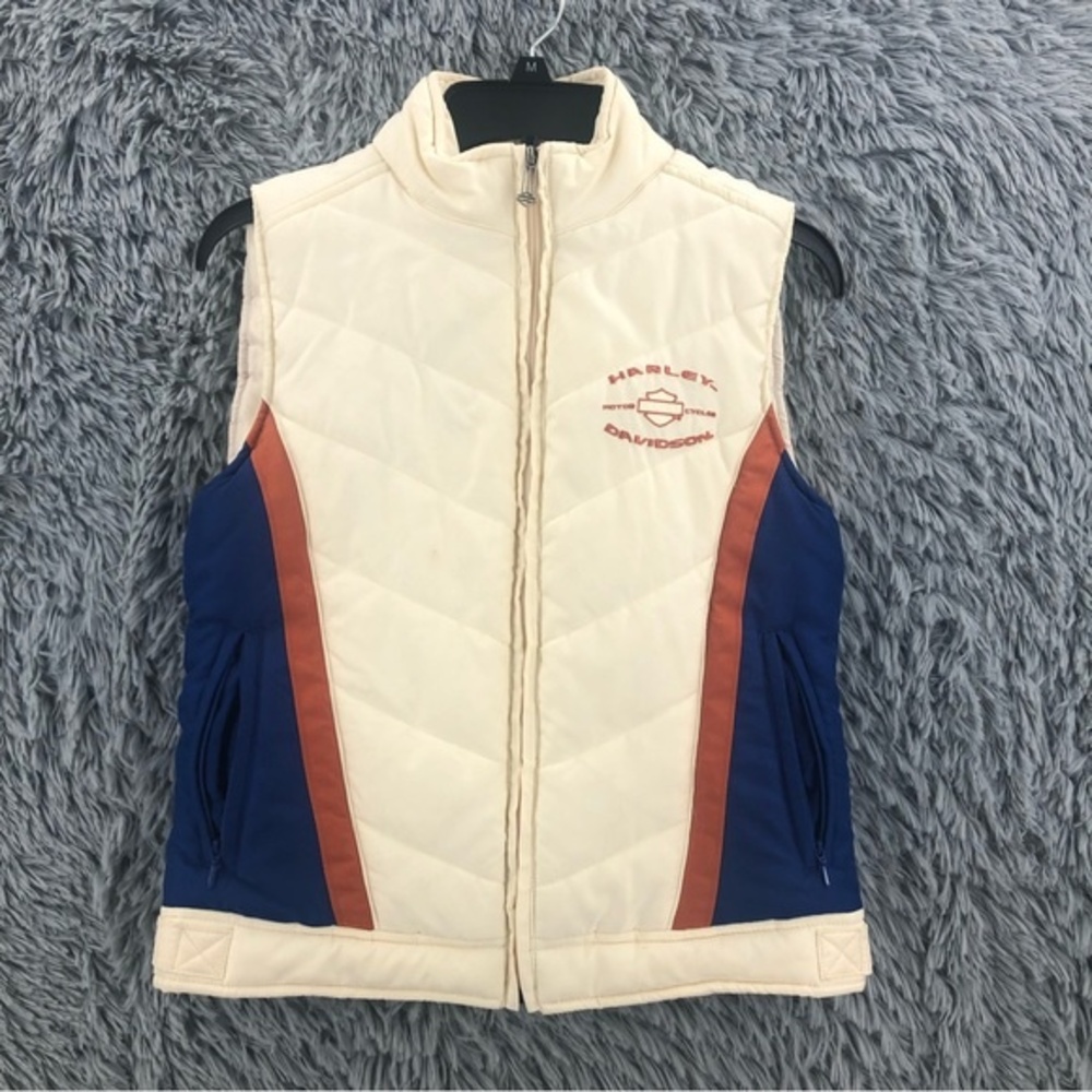 Harley Davidson Womens Size Small Puffer Logo Full Zip Jacket